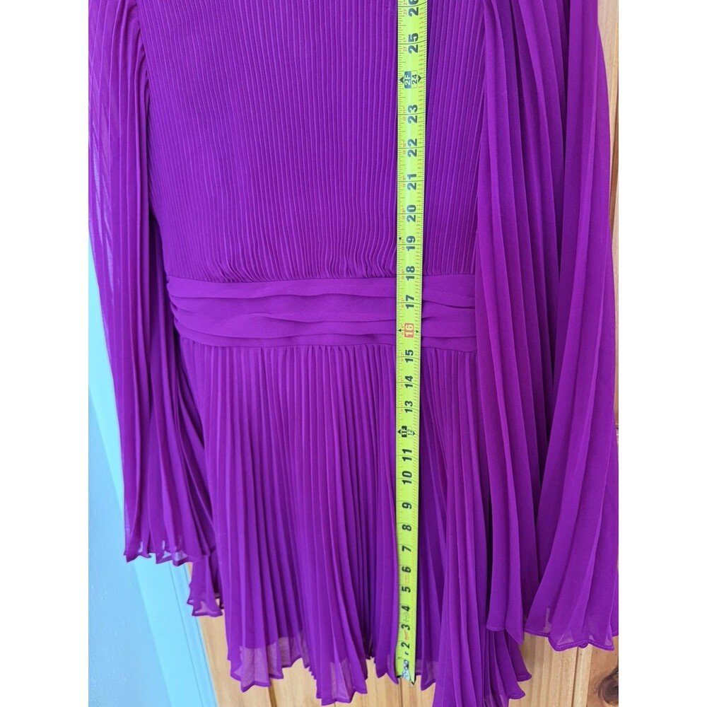 Milly Rosemary Mini Dress in Pleated Chiffon Knee Length Dress Size 4 MSRP $450 - Picture 5 of 8